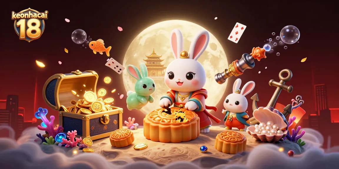 Engage with the keonhacai 18 experience featuring animated characters surrounded by casino elements.