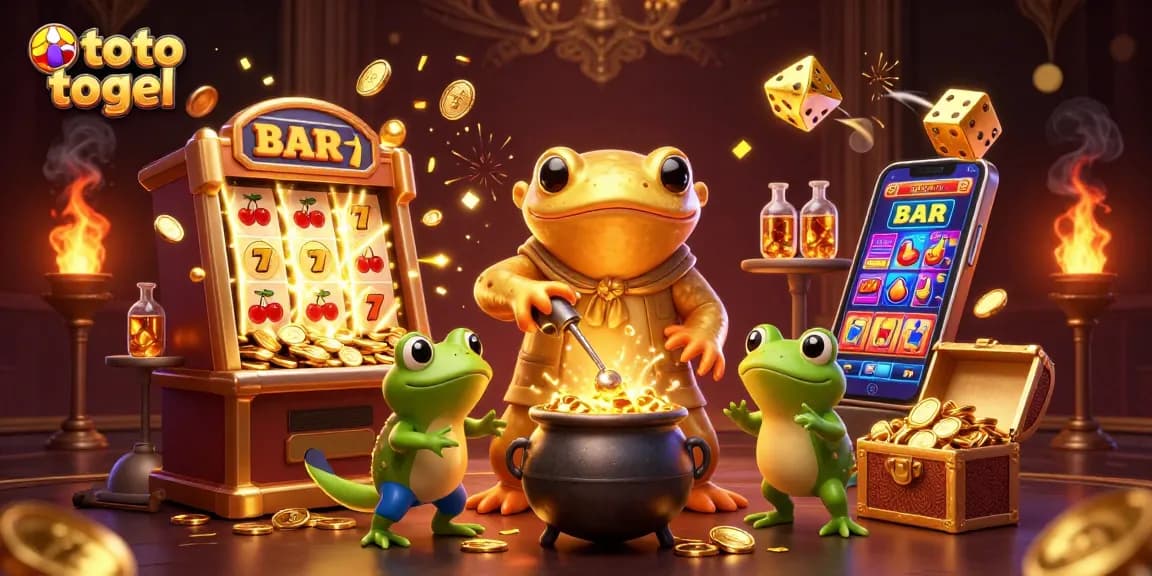 Spin to win big with toto togel in this vibrant casino scene filled with excitement!