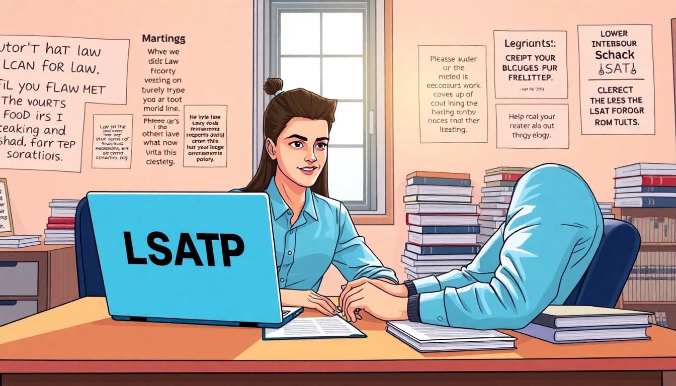 Hire someone to take lsat for you while studying at a desk with tutoring resources.