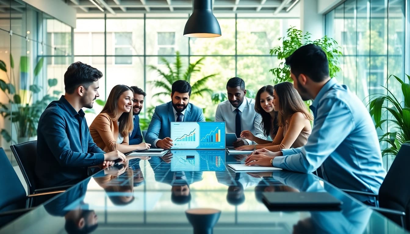 Engaging team discussion exemplifies business growth insights and collaborative innovation.