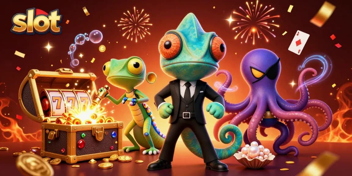 Spin lucky slots with vibrant characters in an animated casino adventure.