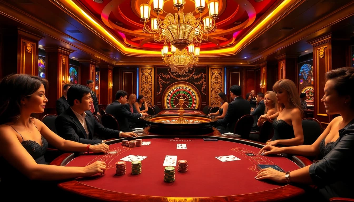 Experience thrilling poker action at Babu88, with vibrant tables and luxury ambiance.