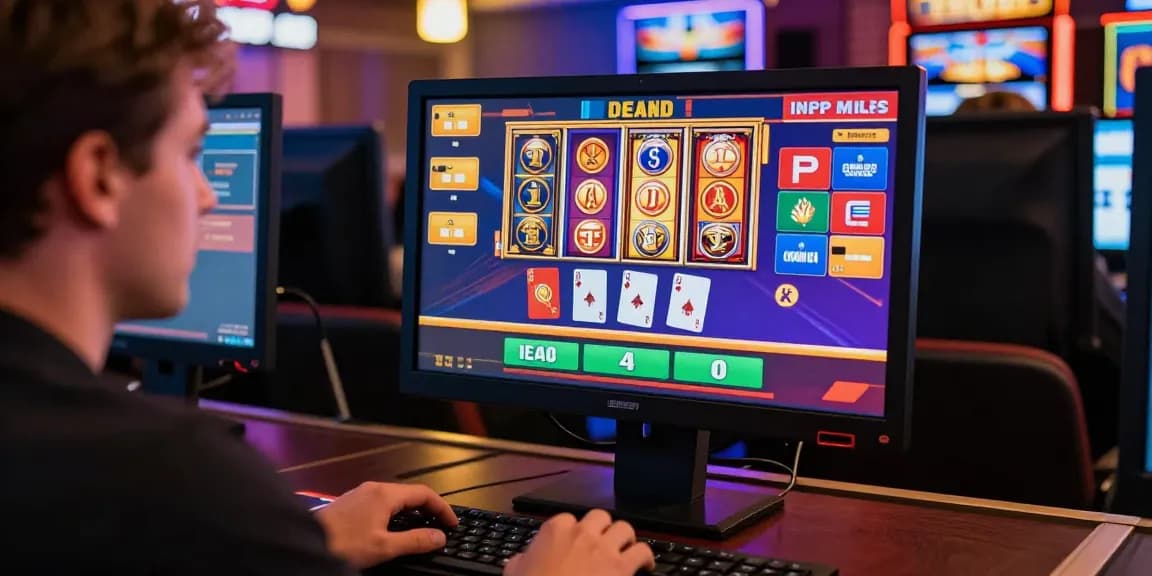 Exciting online gaming scene at credit card casinos UK with player interacting with live dealer and payment options.