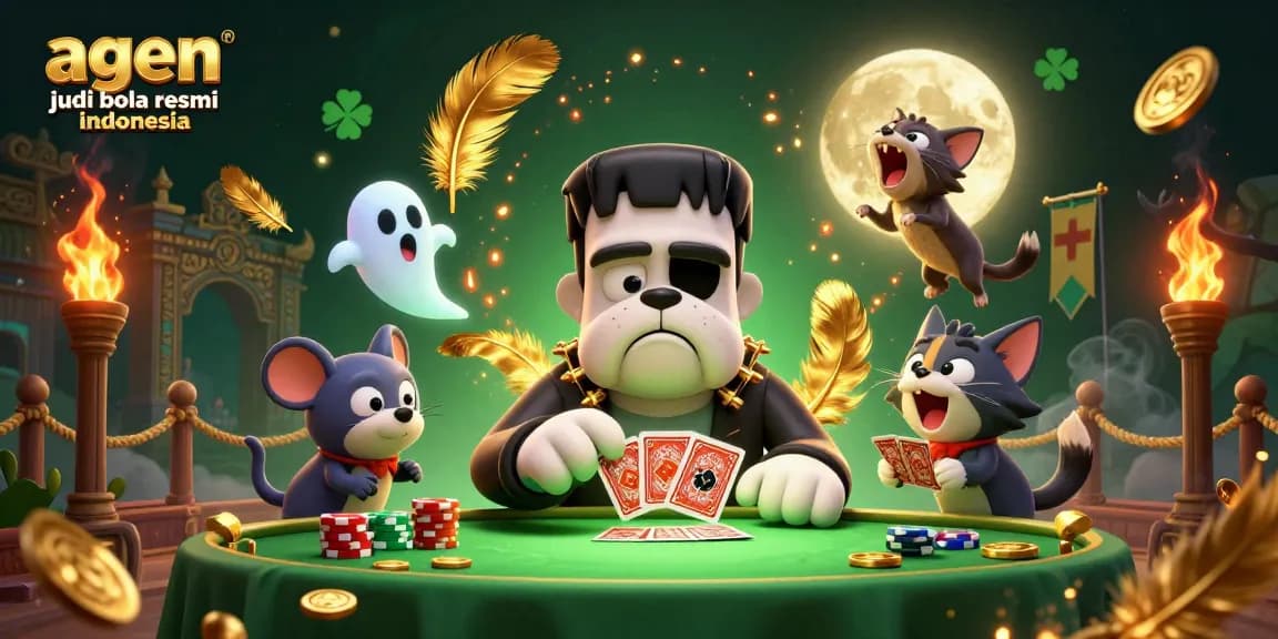 Experience exciting moments at agen judi bola resmi indonesia with unique characters and vibrant casino elements.