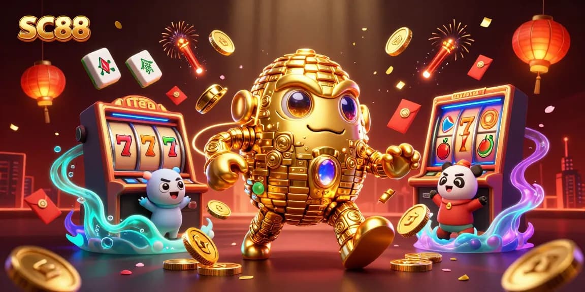 Experience the thrill of SC88 with an enchanting golem and vibrant slot elements