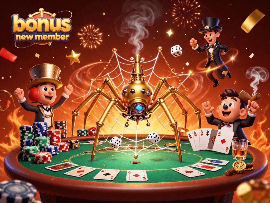Experience the thrill of the bonus new member promotion with a vibrant casino scene.