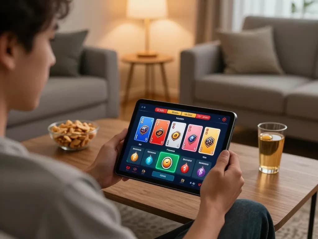 Join the excitement of online gaming with manclub on a cozy evening at home.