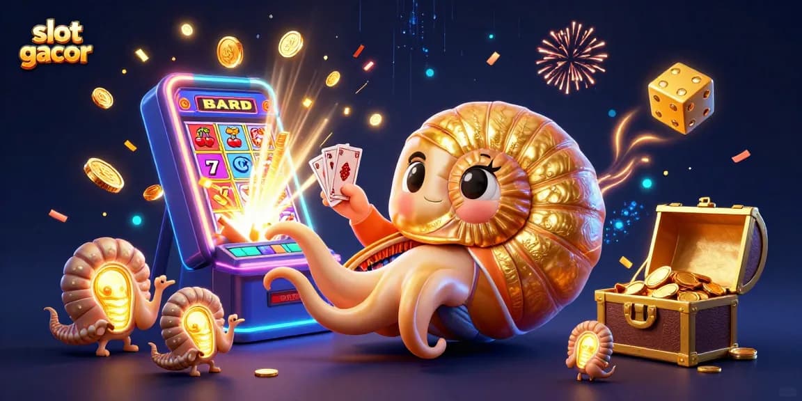Menangkan jackpot slot gacor dengan nautilus raksasa dan animasi koin berkilauan.