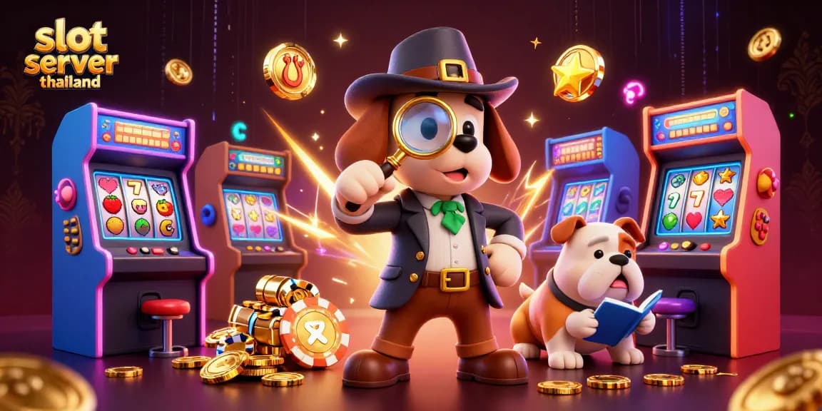 Experience thrilling slot server thailand action with cartoon characters in a vibrant casino scene.