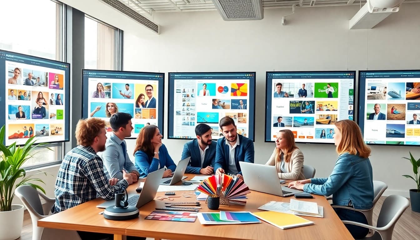 Webdesign Agentur entwickelt kreative Lösungen in einem modernen Büro.