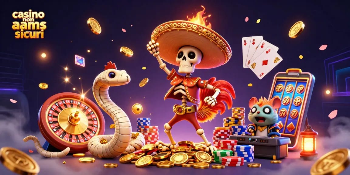 Giocando nei casinò non AAMS sicuri, unisce divertimento e avventure con il grillo fortunato e festaiolo.