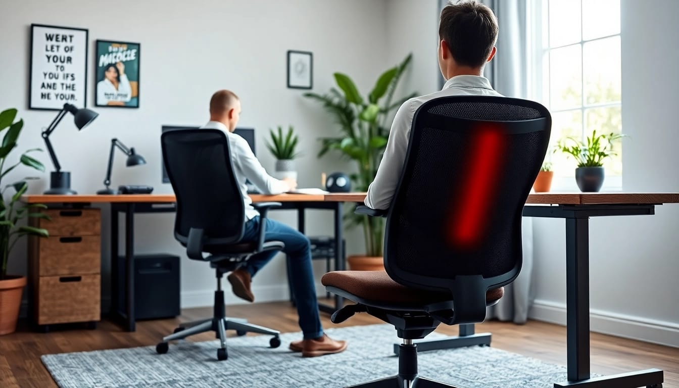 Implementing back pain remedies through ergonomic office setup for better posture.