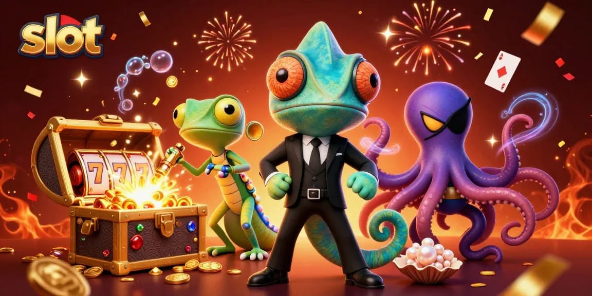 Spin lucky slots with vibrant characters in an animated casino adventure.