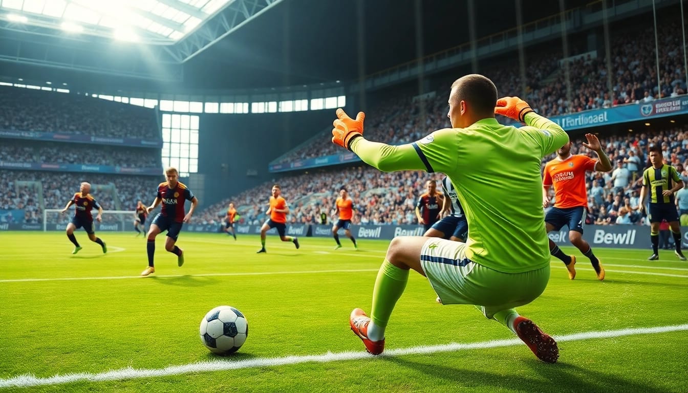 ภาพการเซฟลูกฟุตบอลอย่างยอดเยี่ยมจากผู้รักษาประตูในสนาม ผลบอลสดgoal