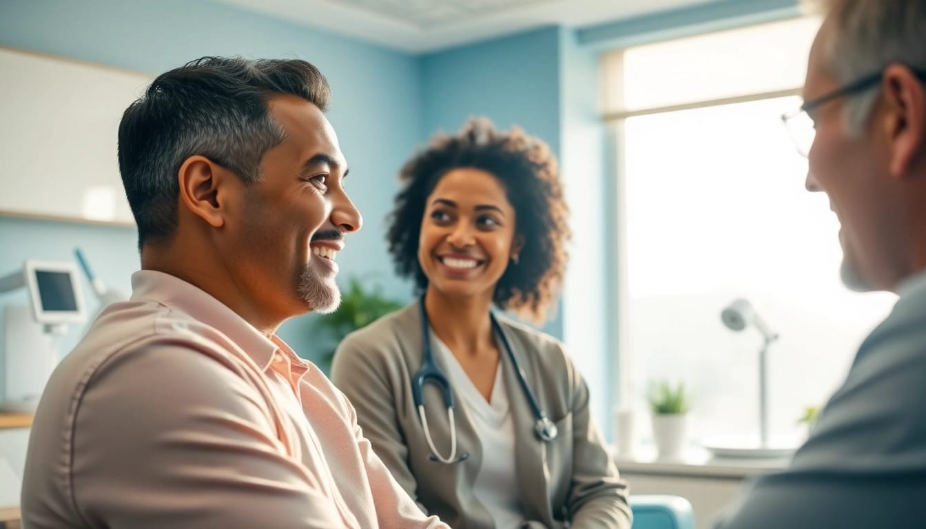 Patient discussing hair transplant istanbul with an expert in a modern clinic for personalized care.