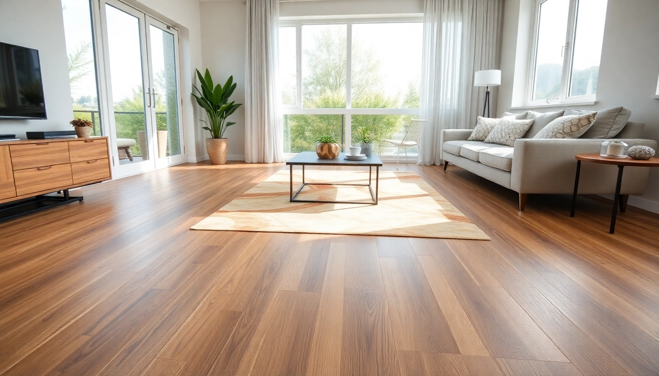 Transform your space with waterproof lvp flooring showcasing elegance and durability in a modern living room.