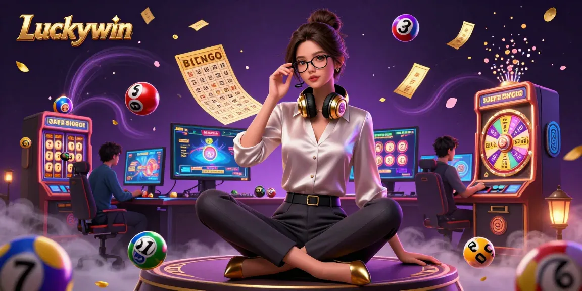 Experience exciting games at Luckywin with a stylish gamer set-up and dynamic casino elements.