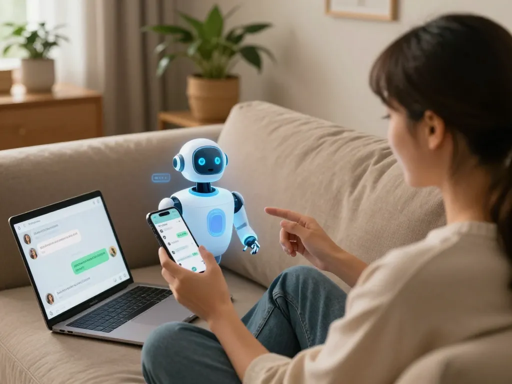 Engaging sex chat ai interaction on a virtual platform, showcasing comfortable conversation atmosphere with chatbot.
