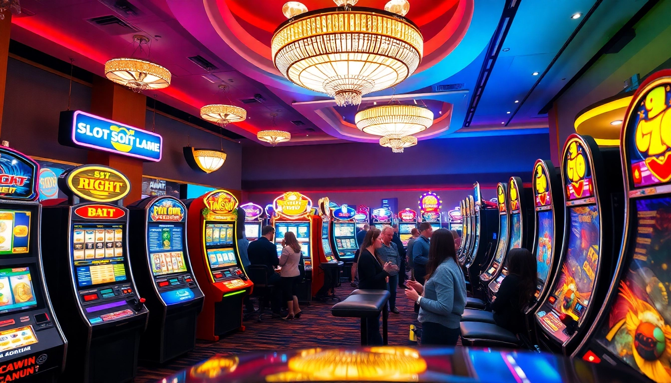 Menangkan besar dengan slot777 dalam suasana kasino yang meriah dengan berbagai mesin slot.