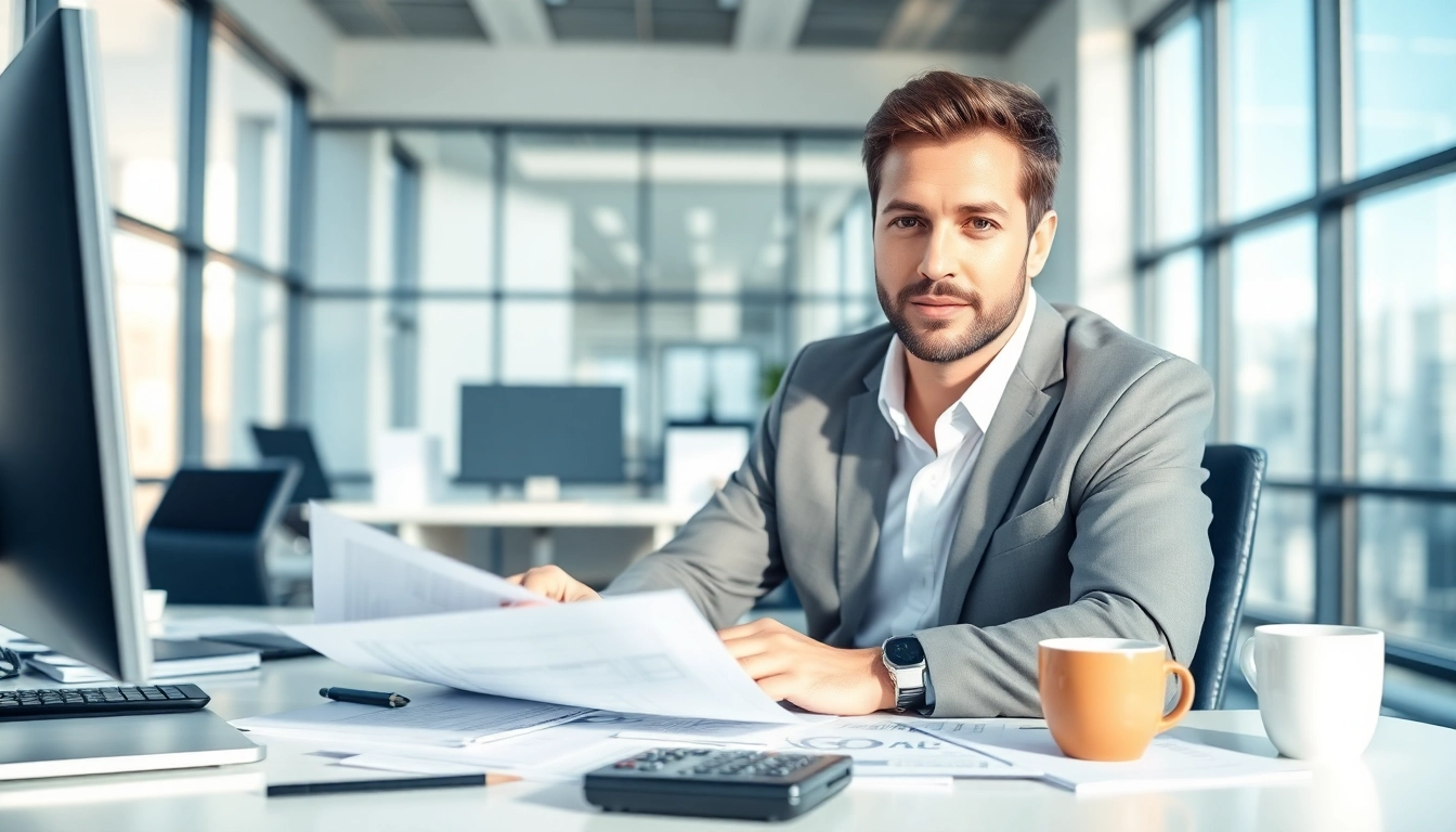 Accountant working in a bright office, showcasing Accounting firm Denver professionalism and efficiency.