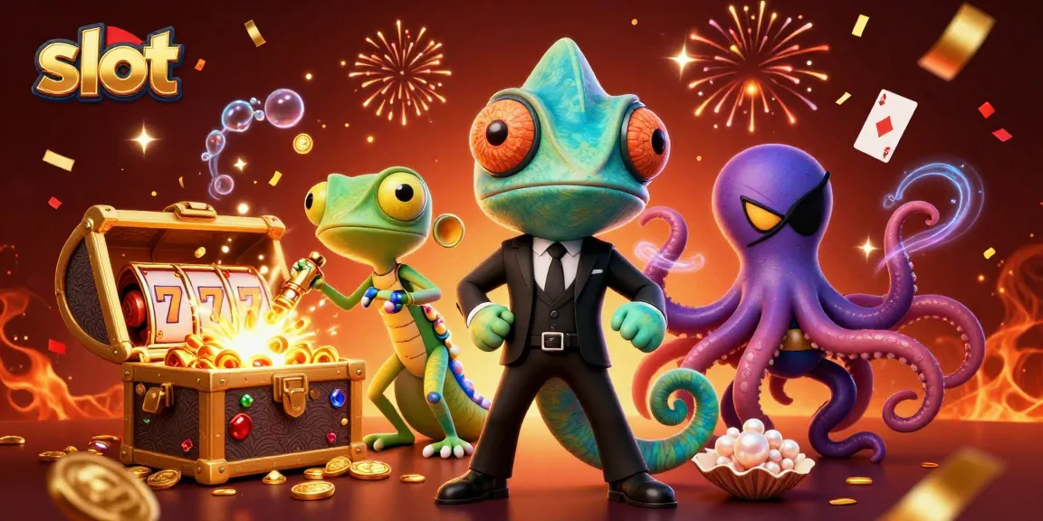 Spin lucky slots with vibrant characters in an animated casino adventure.