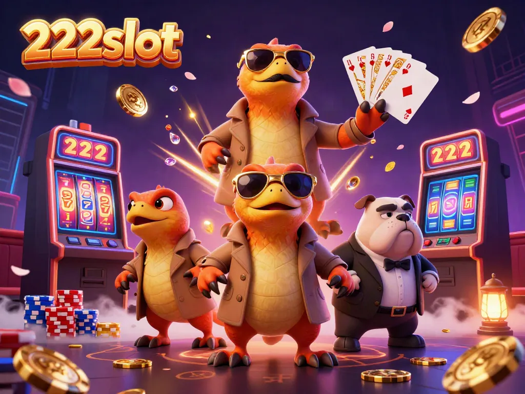 Gambarkan 222slot dengan raptor berjas dan bulldog bouncer di VIP lounge kasino.