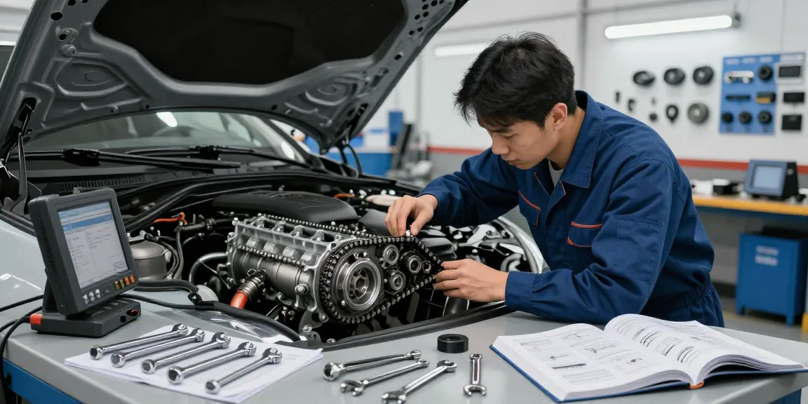 Professioneller BMW Steuerkettenwechsel in der Werkstatt