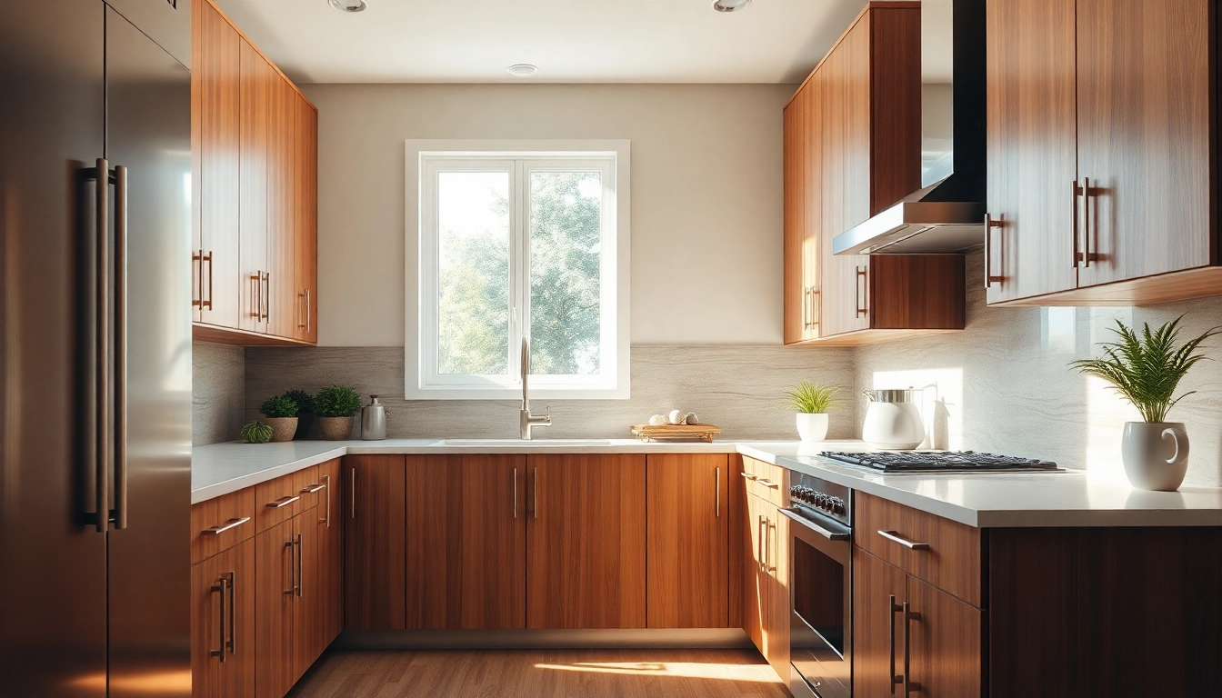 Revamped cabinets showcasing Cabinet Refacing Saint Petersburg FL in a modern kitchen.
