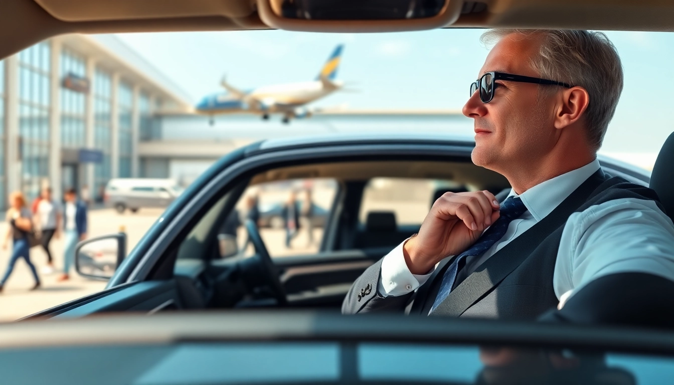 Experience seamless Private Airport Transfers with a professional driver in a luxury vehicle.