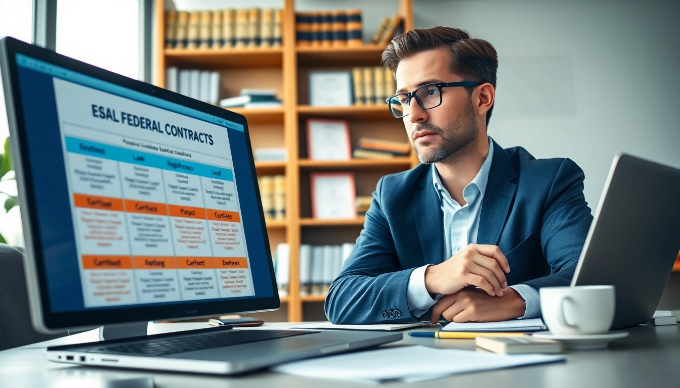 Consultant working on registration and certification in Federal databases for federal contracts.