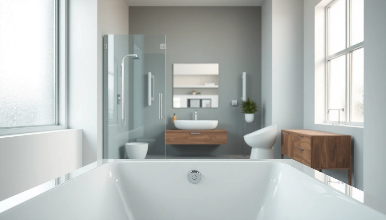Futuristic sonni Duschkabine in a modern bathroom environment showcasing elegant glass design.