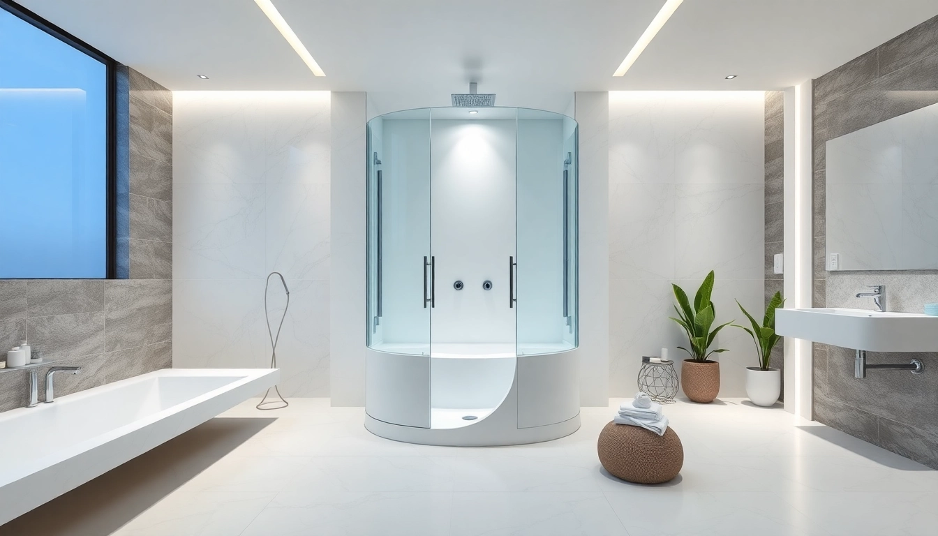 Erleben Sie Entspannung mit der modernen sonni Duschkabine in einem eleganten Badezimmer.