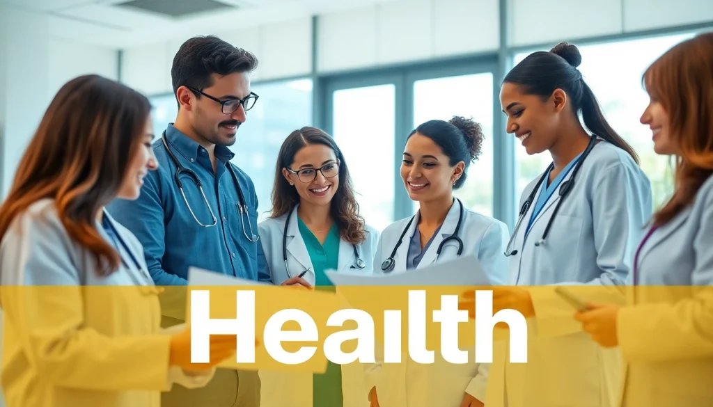 Healthcare professionals discussing health strategies to improve overall Health in a collaborative setting.