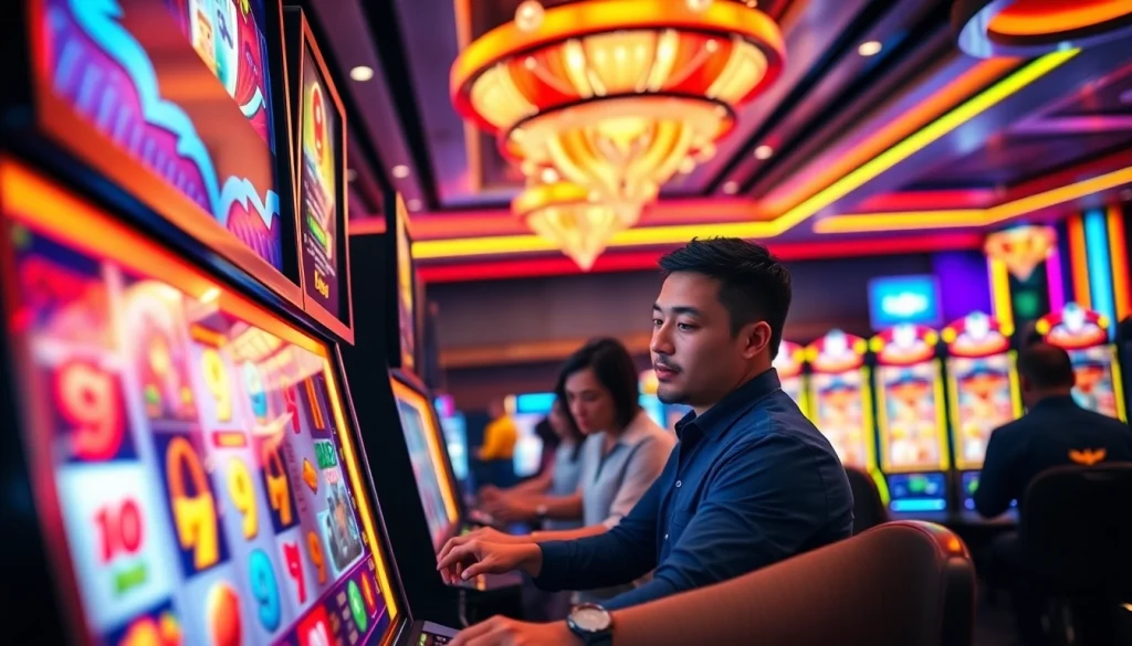 Permainan batman138 slot menarik perhatian pemain di kasino modern dengan suasana ceria.
