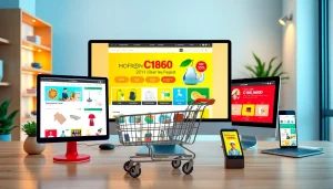 C168.COM features a professional e-commerce interface with vibrant product displays