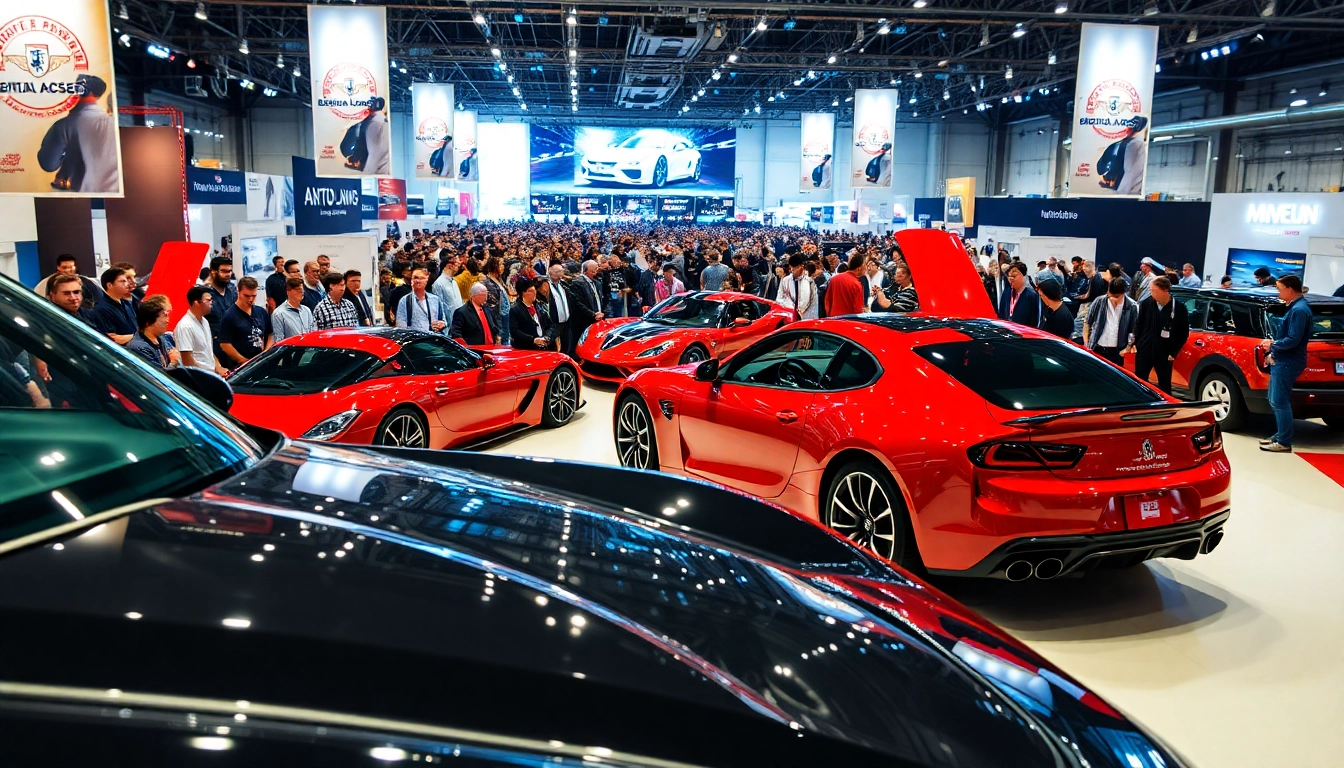 Enthusiasts enjoy the exhilarating Auto Cars Show featuring high-performance vehicles on display.