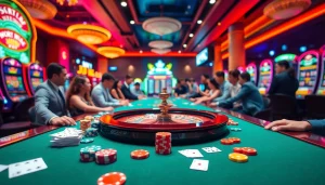 Một nhóm người chơi đang tận hưởng sự hứng khởi khi cược tại bàn casino có ứng dụng Bet VIP.