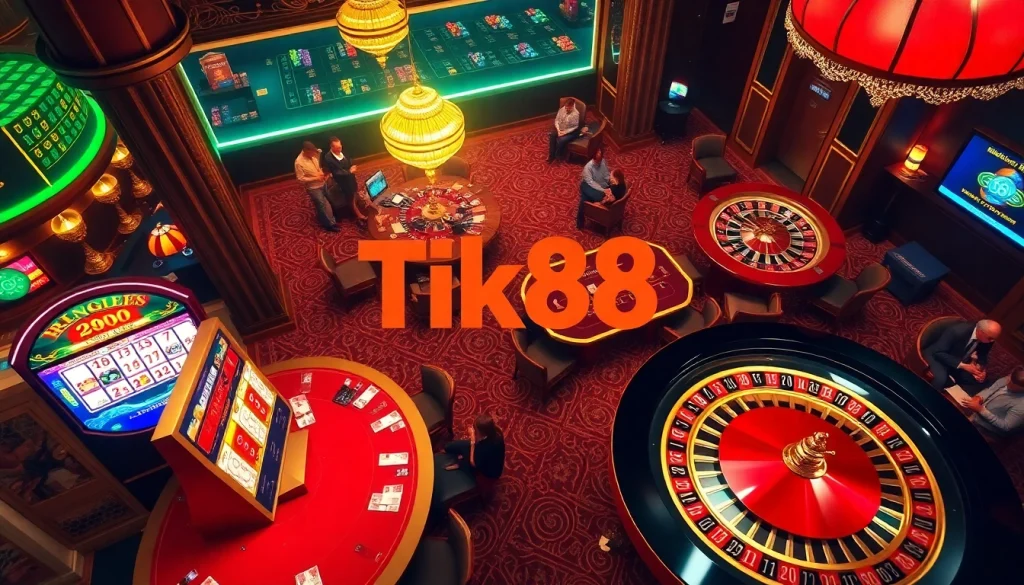 Trải nghiệm niềm phấn khích tại Tik88 với những trò casino sống động và không gian sang trọng.