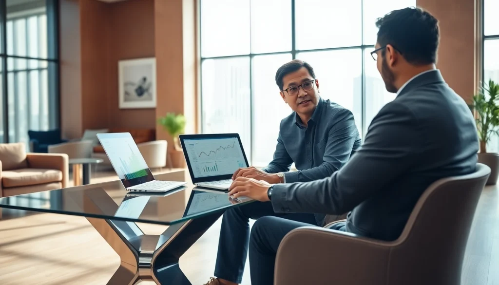 신용카드 현금화를 위한 재무 상담 중인 전문가와 고객의 모습