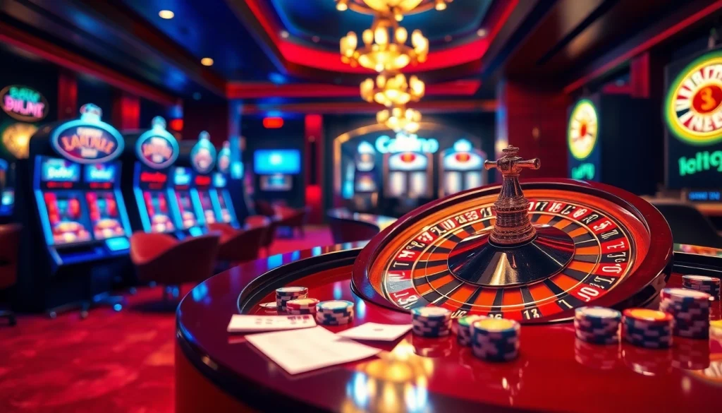 Place your bets at W88 with thrilling casino action, featuring a roulette wheel and vibrant poker chips.