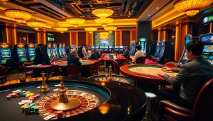 Gambling excitement at the casino with players engaging in If so, stick here activities at the roulette table.