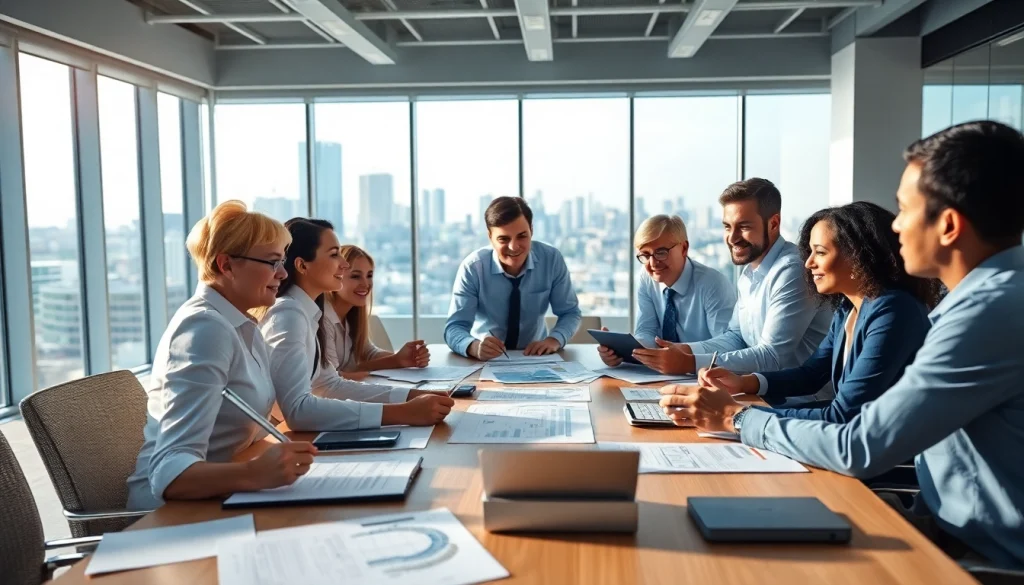 Engaged team collaborating on Acquisition Planning strategies in a modern office setting.