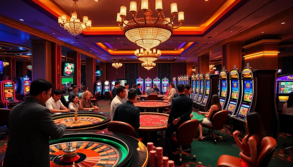 Experience the thrill of gambling at https://rr88me.com/ with vibrant tables and luxurious gaming setups.
