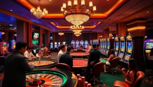 Experience the thrill of gambling at https://rr88me.com/ with vibrant tables and luxurious gaming setups.