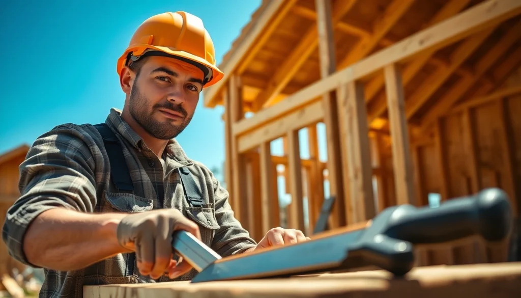 Explore Carpentry Apprenticeship Near Me with a professional carpenter showcasing skills.
