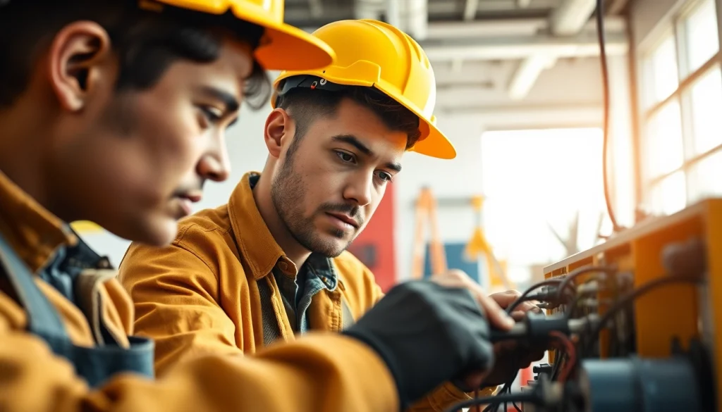 Engage in an electrician apprenticeship hawaii with hands-on training in a vibrant workshop.