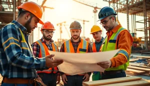 Construction apprenticeships Carolinas: Diverse apprentices collaborating on a construction site in the Carolinas.