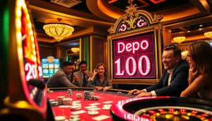 Experience the thrill of winning with Slot Depo 1000 at an upscale casino.
