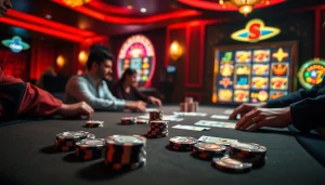 Engaged players enjoy high-stakes poker while exploring free porn games in a thrilling casino atmosphere.