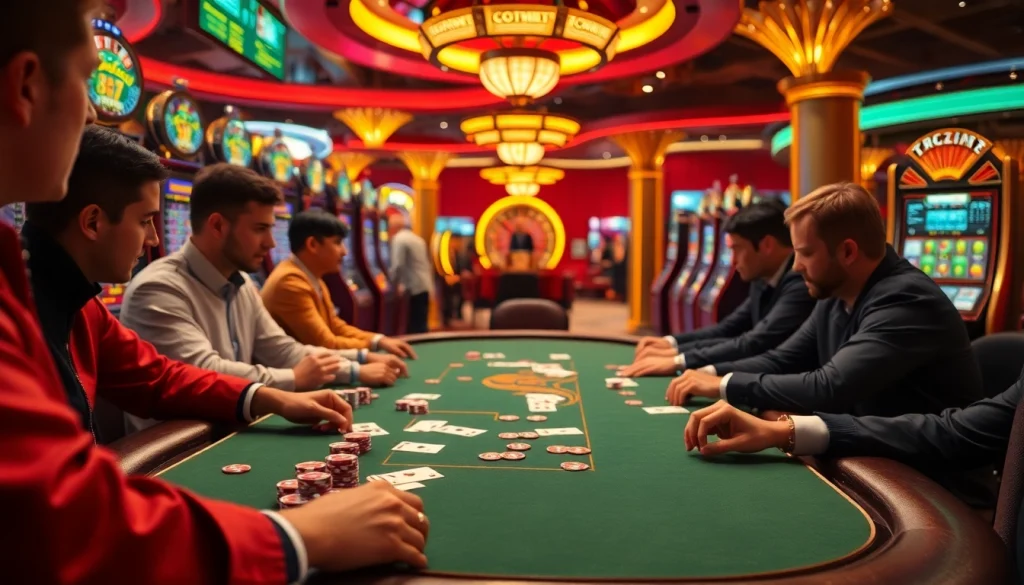 Casinos come alive as players strategize with poker chips and cards, emphasizing 88t in high-stakes action.